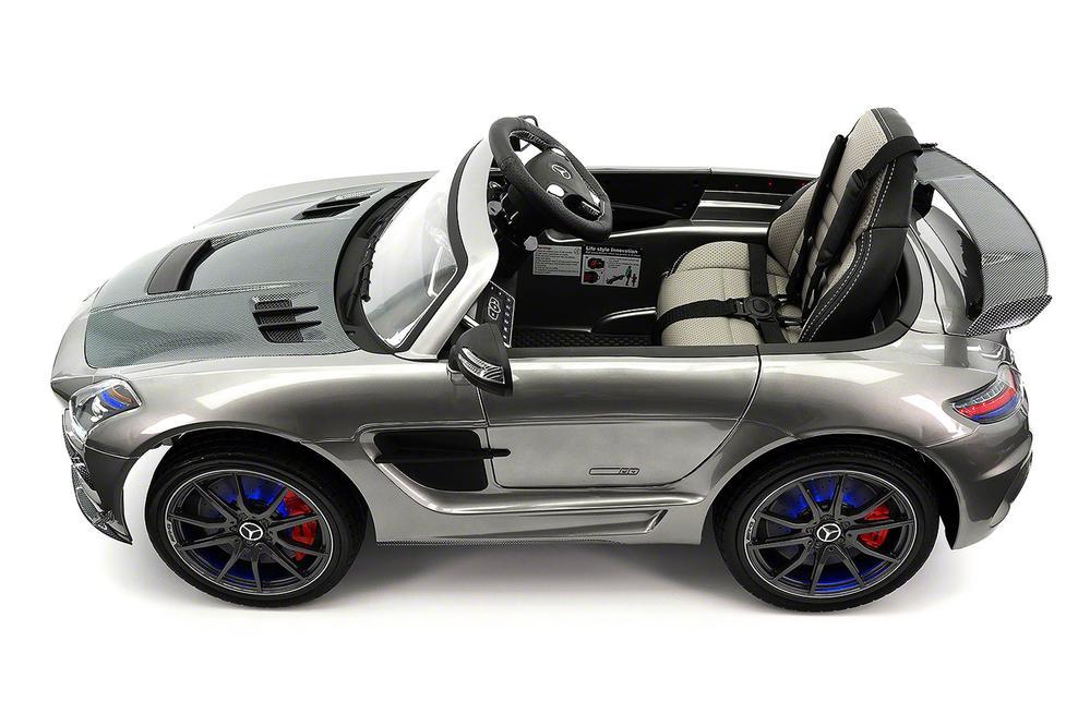 CarZ4KidS MERCEDES SLS AMG FINAL EDITION 12V ELECTTRIC KIDS RIDE ON TOY CAR BATTERY POWERED LED WHEELS PARENTAL REMOTE MP4 PLAYER  | GRAY METALLIC