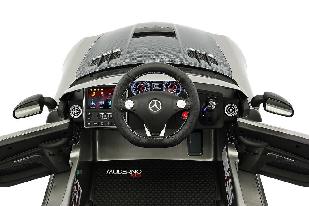 CarZ4KidS MERCEDES SLS AMG FINAL EDITION 12V ELECTTRIC KIDS RIDE ON TOY CAR BATTERY POWERED LED WHEELS PARENTAL REMOTE MP4 PLAYER  | GRAY METALLIC