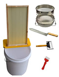 Honey Uncapping Harvesting, Uncapping Knife Uncapping Fork Honey Bucket Double Layer Honey Filter