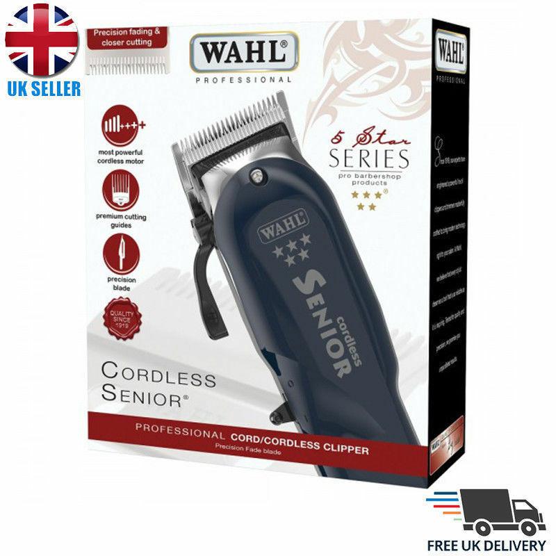 Wahl Proffesional 5 Star Senior Cordless Hair Clipper UK Adapter