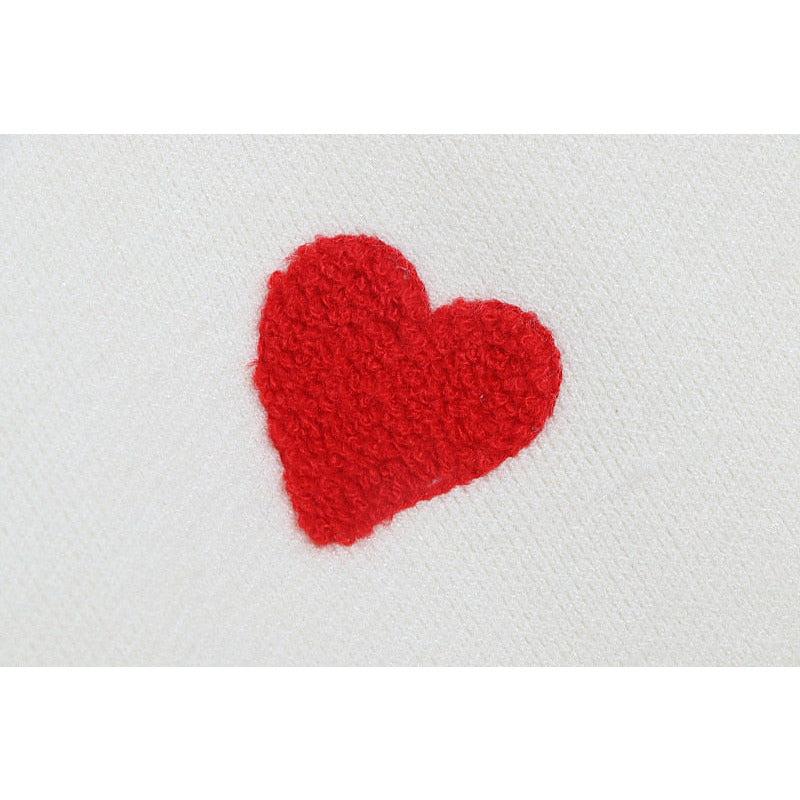 kawaii red heart sweater