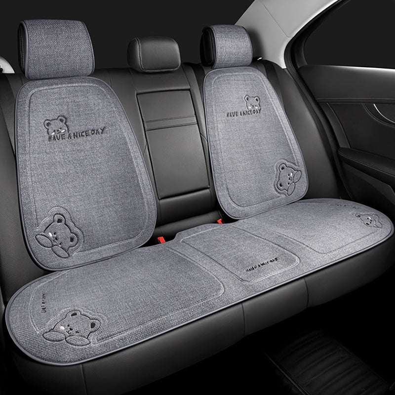 Car seat cartoon cute four seasons pad car butt pad simple car pad car seat pad back row non-slip breathable seat cover  car accessories