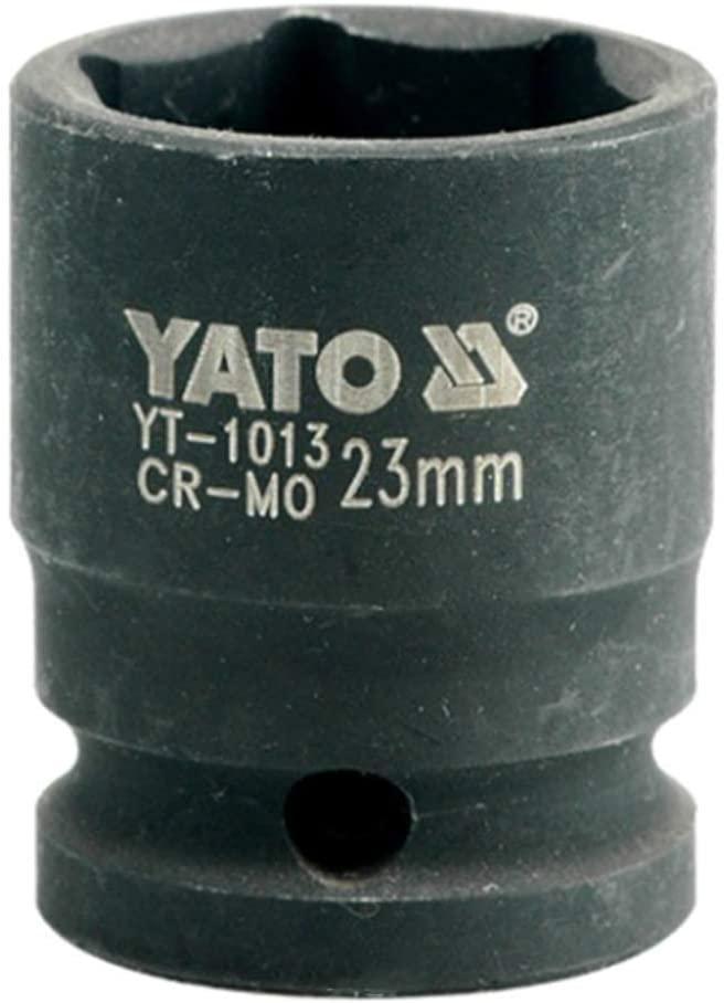 Yato Yt-1013 Impact Socket 1/2Inch X23Mm|Impact Socket Wrench Adaptor|Power Tools|Home Tools|Industrial Tools|Mechanical Tools|Automotive|Crmoscm-440|Crv50Bv30|Black Phosphated|Cold Forged|Socket Set