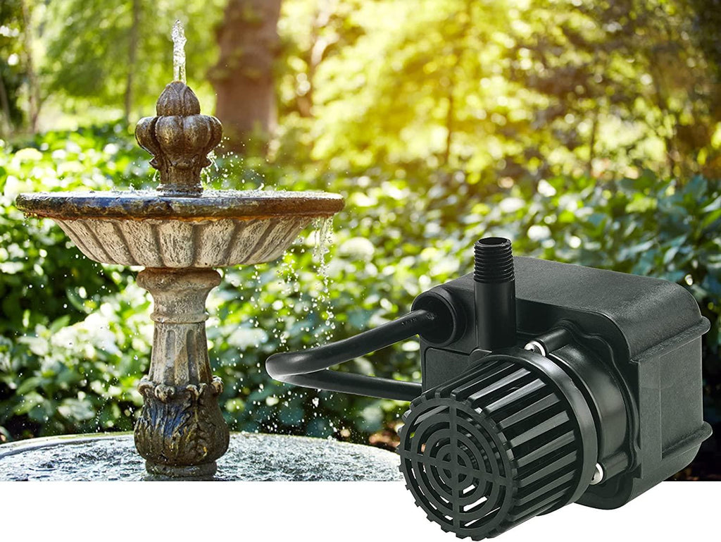 Little Giant PE-2F-PW 115 Volt, 300 GPH Submersible Direct Drive Fountain/Small Pond Pump with 15-Ft. Cord, Black, 566611