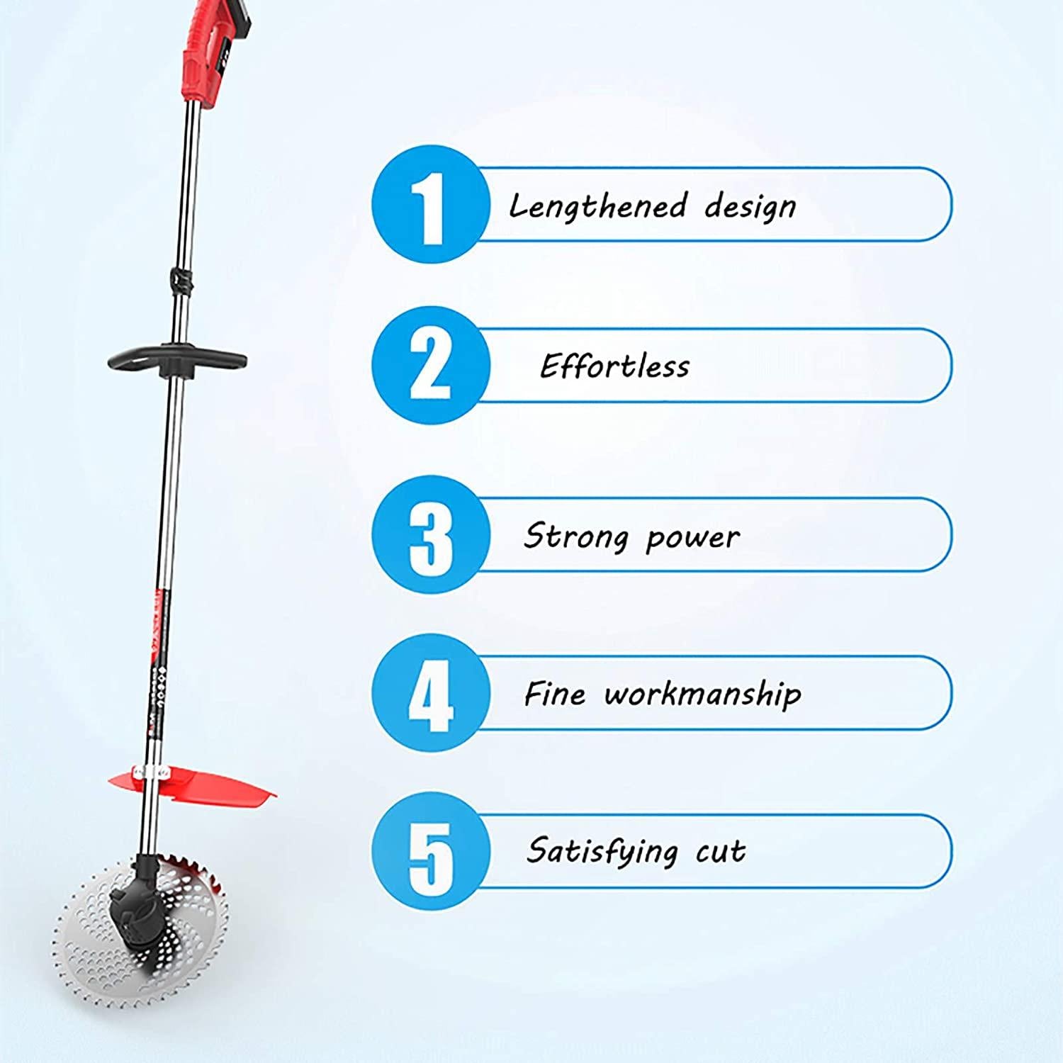 PEIHAN DIY Lawn Garden Care Tool,Powerful Electric Strimmer Household Lawn Mower Telescopic Lightweight Lawn Edger Cutter for Tree Branch Hedges