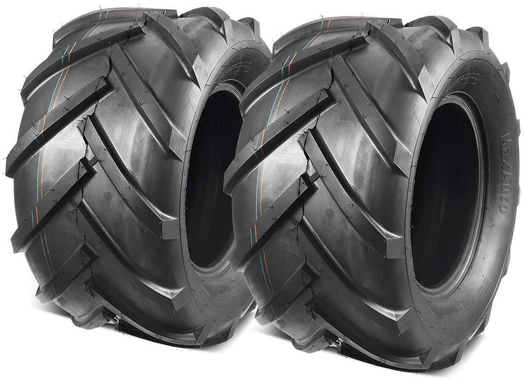 MaxAuto 2 Pcs Super Lug 24x12.00-12 24X12.00X12 Lawn Tractor Tires Very Wide 6 Ply Rated