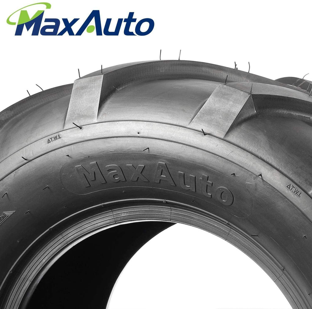 MaxAuto 2 Pcs Super Lug 24x12.00-12 24X12.00X12 Lawn Tractor Tires Very Wide 6 Ply Rated