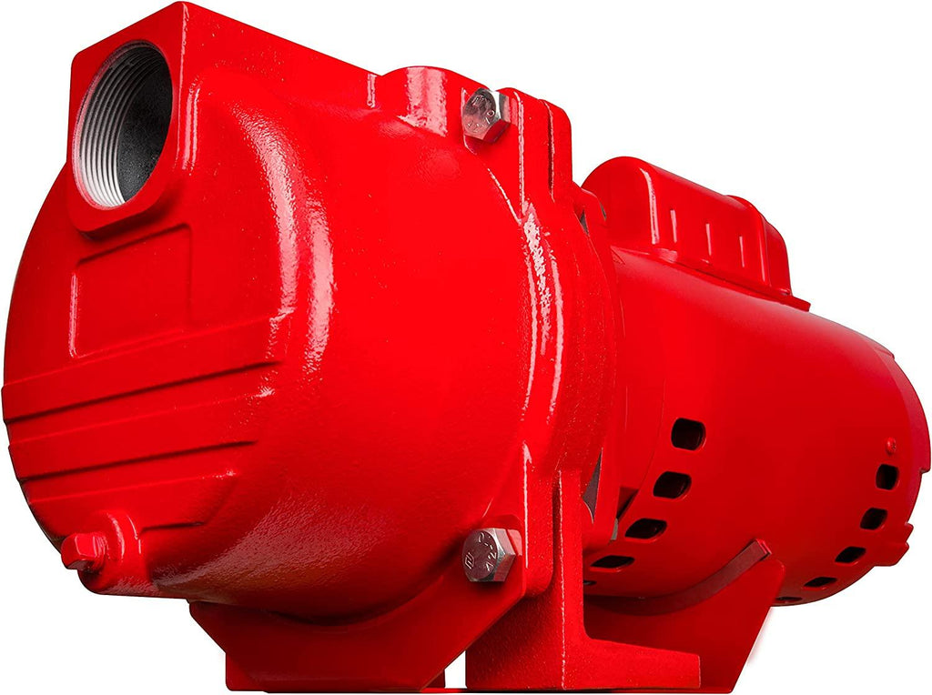 Red Lion RL-SPRK200 230 Volt, 2 HP, 76 GPM Cast Iron Sprinkler/Irrigation Pump with Thermoplastic Impeller, Red, 97102001