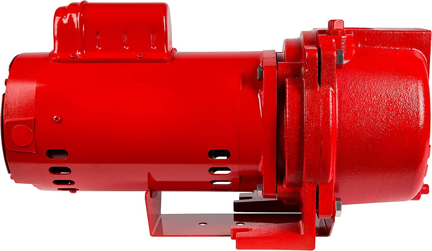 Red Lion RL-SPRK200 230 Volt, 2 HP, 76 GPM Cast Iron Sprinkler/Irrigation Pump with Thermoplastic Impeller, Red, 97102001