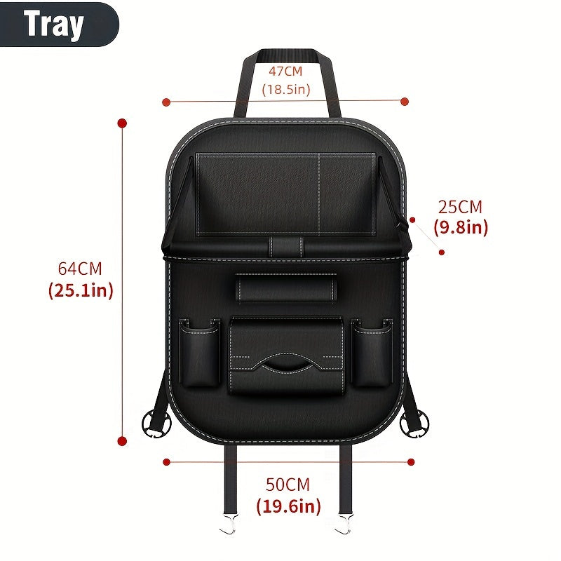 1pc Car Back Seat Organizers, StoraPockets Kick Mats Car Back Seat Protectors Tissue Boxcup Holder Laptop Table Car Eating Tray For ParOnly