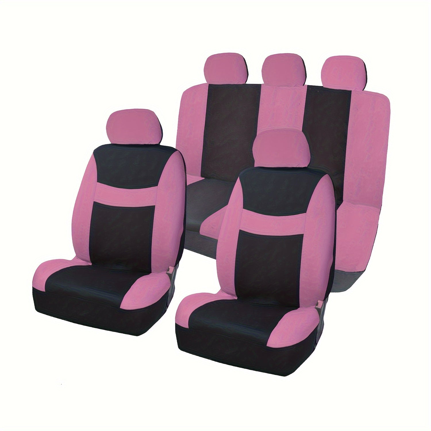 9pcs Polyester Fabric Car Seat Cover Universal Style Multi-color
