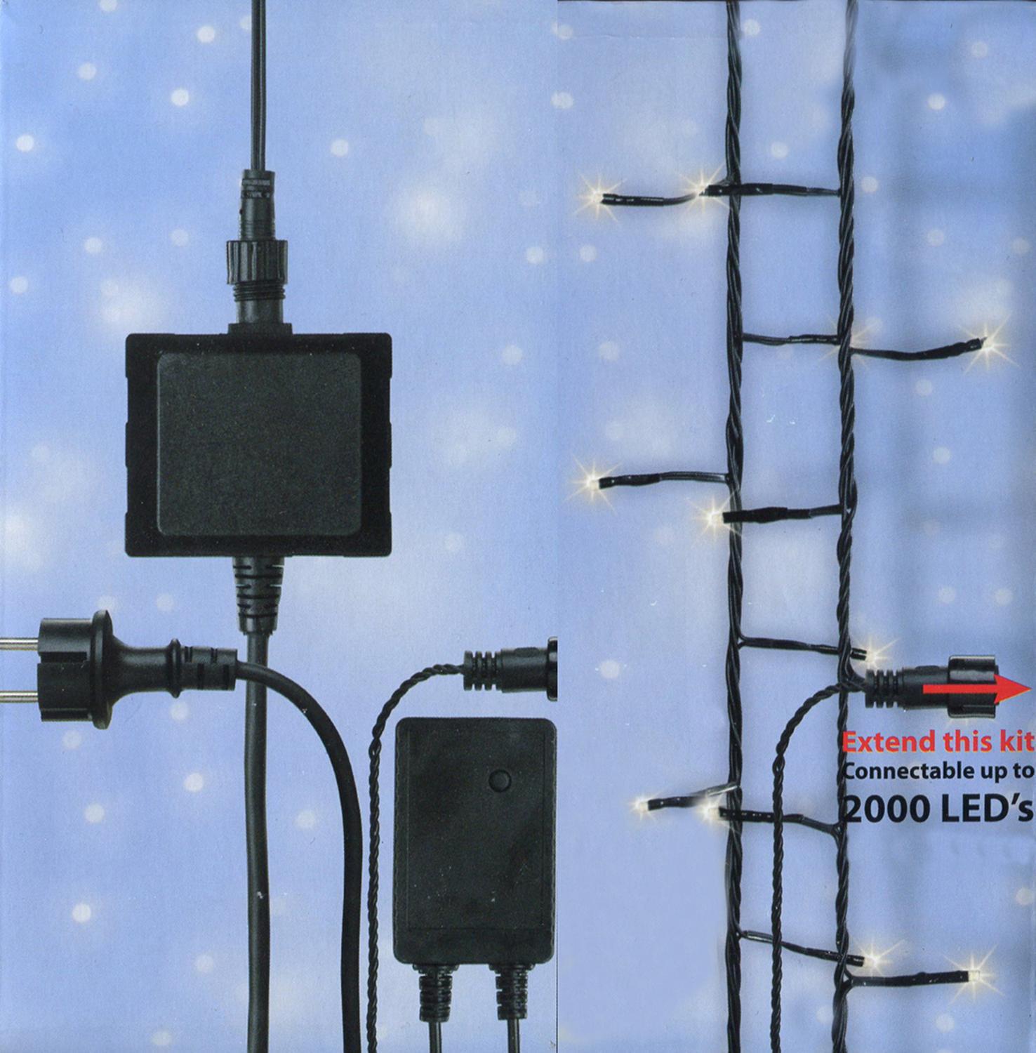 Connect 24V LED Starter Kit - Transformer Controller and 2 Sets of Christmas Lights - Warm Clear