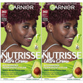 Garnier Hair Color Nutrisse Nourishing Creme, 362 Darkest Berry Burgundy (Raspberry Jam) Red Permanent Hair Dye, 2 Count (Packaging May Vary)