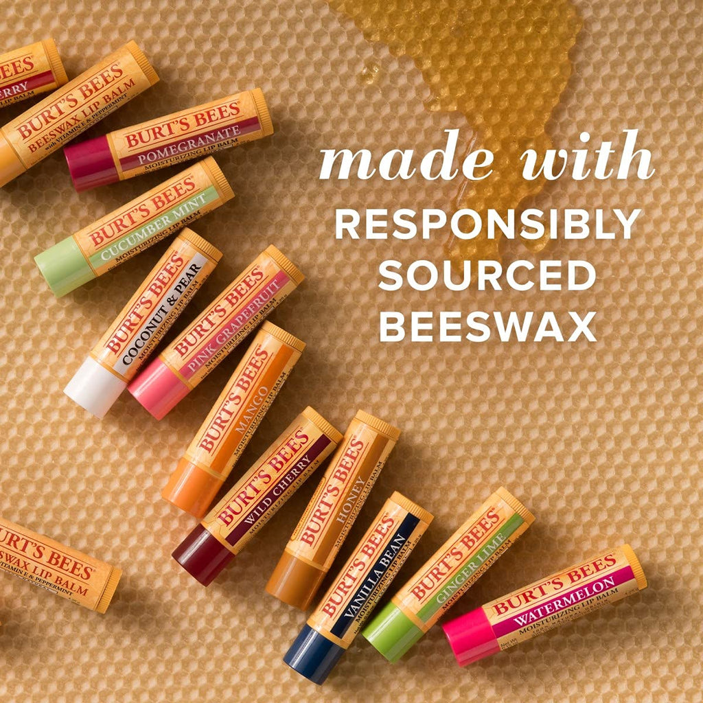 Burt's Bees Lip Balm, Moisturizing Lip Care, for All Day Hydration, 100% Natural, Mango (2 Pack)