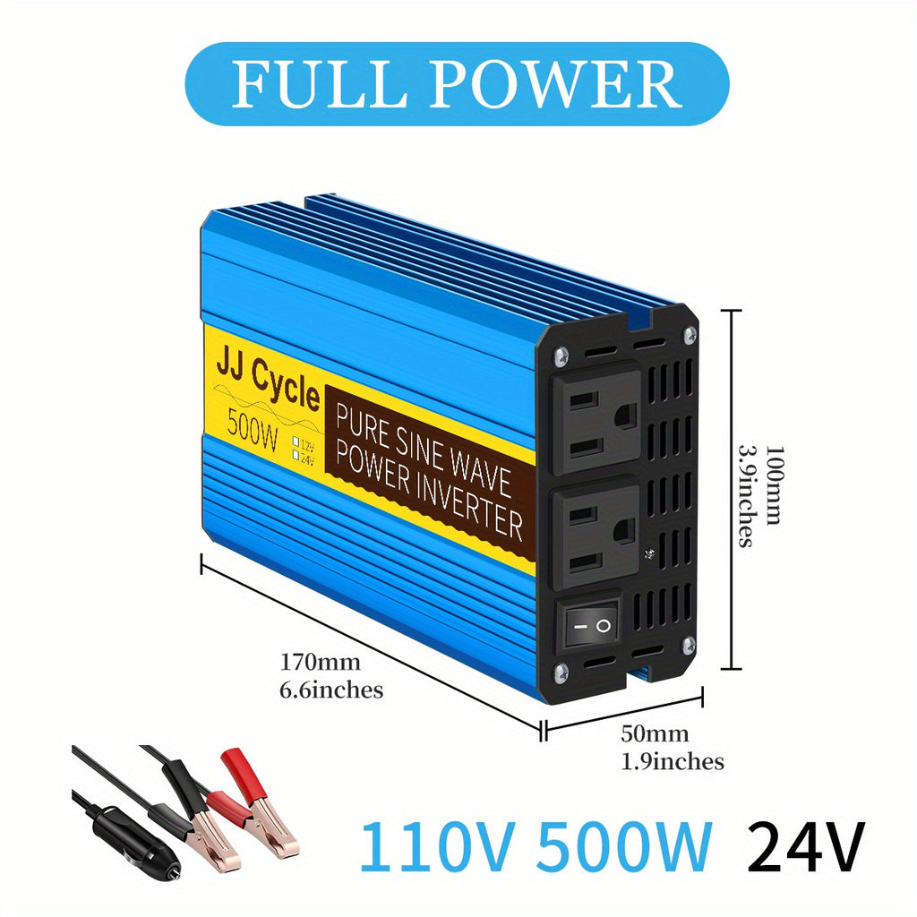 Pure Sine Wave Power Inverter 12V/24V To 110V 60HZ 500W 1000W 1500W 2000W DC To AC VoltaConverter Power Supply