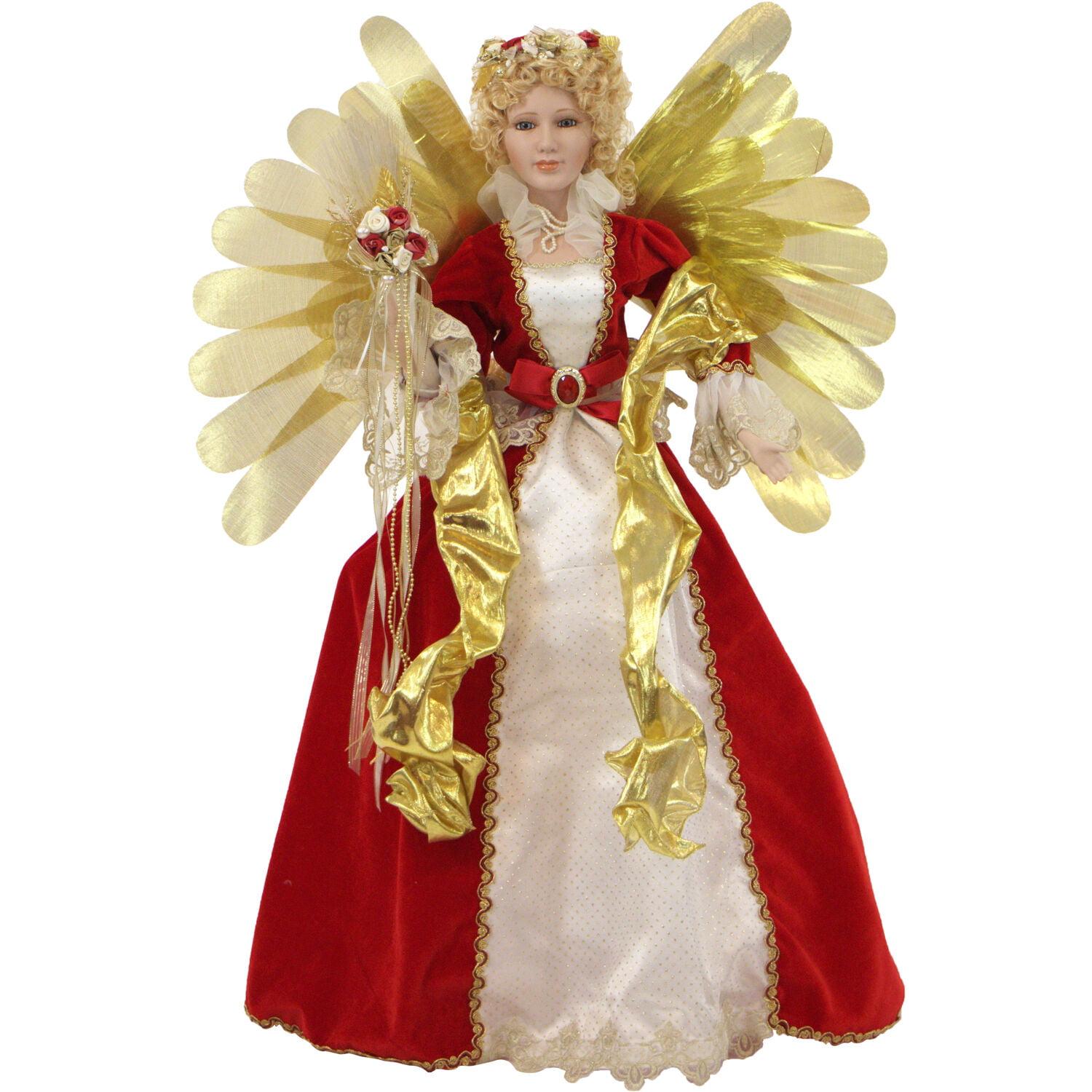 Christmas Time 32-In. Music, Lights, and Motion Christmas Angel Figurine | Animated Indoor Holiday Home Decor | CT-ANGL032-1RD