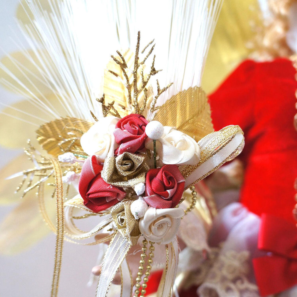 Christmas Time 32-In. Music, Lights, and Motion Christmas Angel Figurine | Animated Indoor Holiday Home Decor | CT-ANGL032-1RD