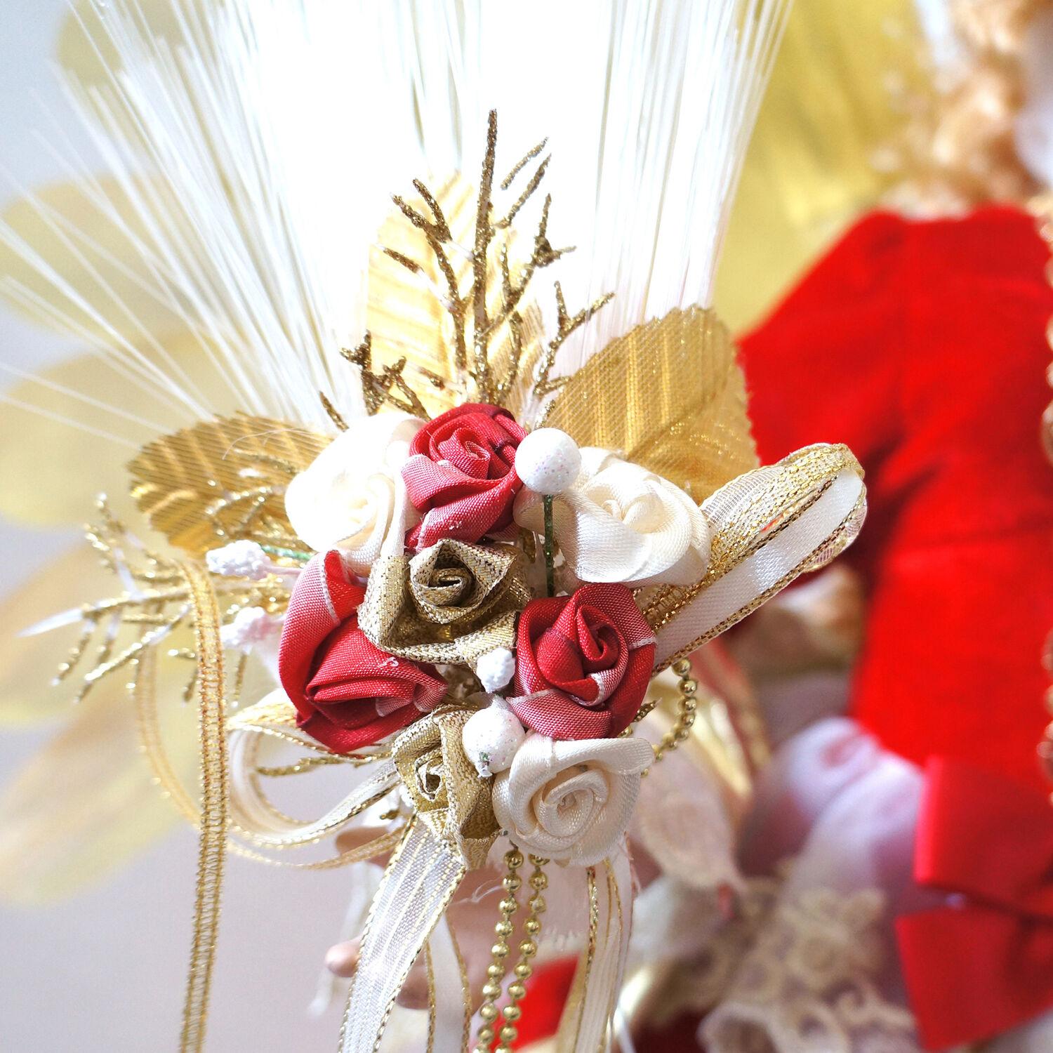 Christmas Time 32-In. Music, Lights, and Motion Christmas Angel Figurine | Animated Indoor Holiday Home Decor | CT-ANGL032-1RD