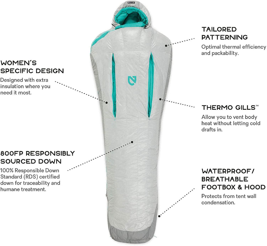 Nemo Aya Women's 800-Fill Down Mummy Sleeping Bag