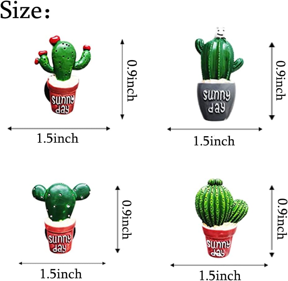 ZOSTLAND Cute Car Air Vent Clip Decoration,Car Air Fresheners,Plant Model Car Vent Clip，Personalized Automotive Interior Decoration Accessories, Car Decor Gift for women,men (4pcs Cactus)