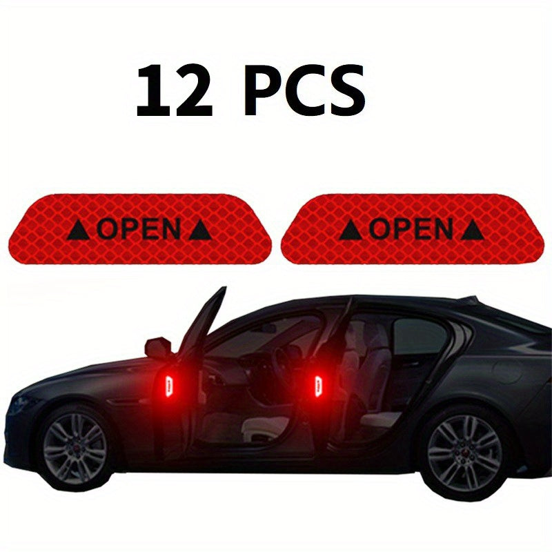 Boost Your Car's Safety &amp; Visibility With 4PCS Reflective Stickers!