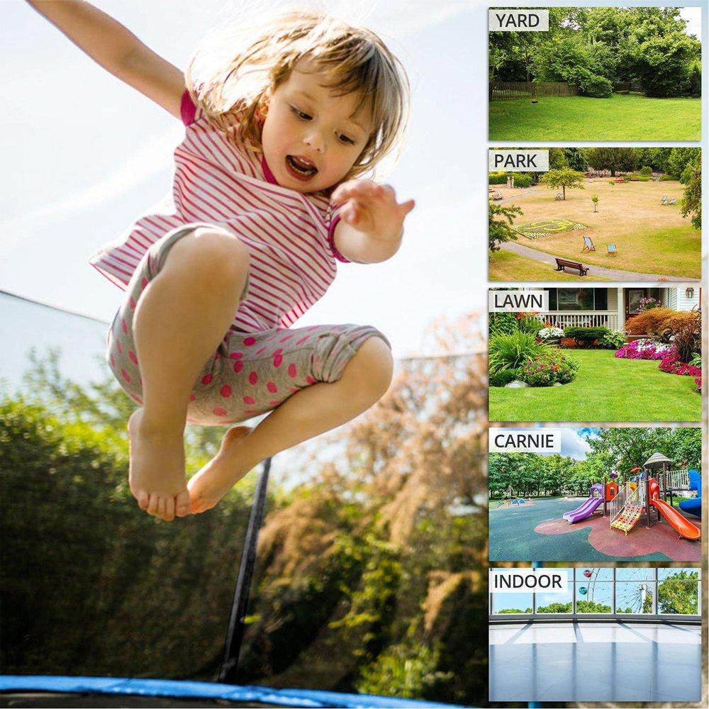 16 FT Trampoline with Basketball Hoop, Outdoor Trampoline with Enclosure for Adults Kids, ASTM Approved Heavy-Duty Fitness Trampoline for Backyard for 8-9 Kids, 2021 Upgraded Capacity 1000lbs
