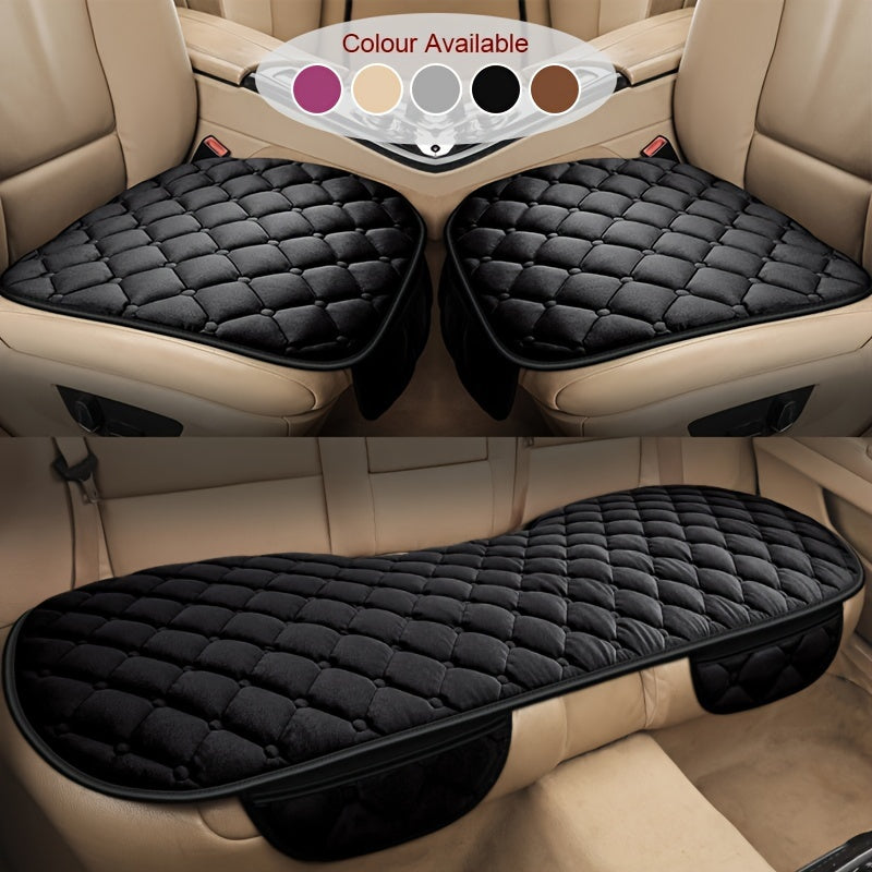 Car cushion winter plush automotive cushion car accessories three sets of single piece warm cushion automotive supplies