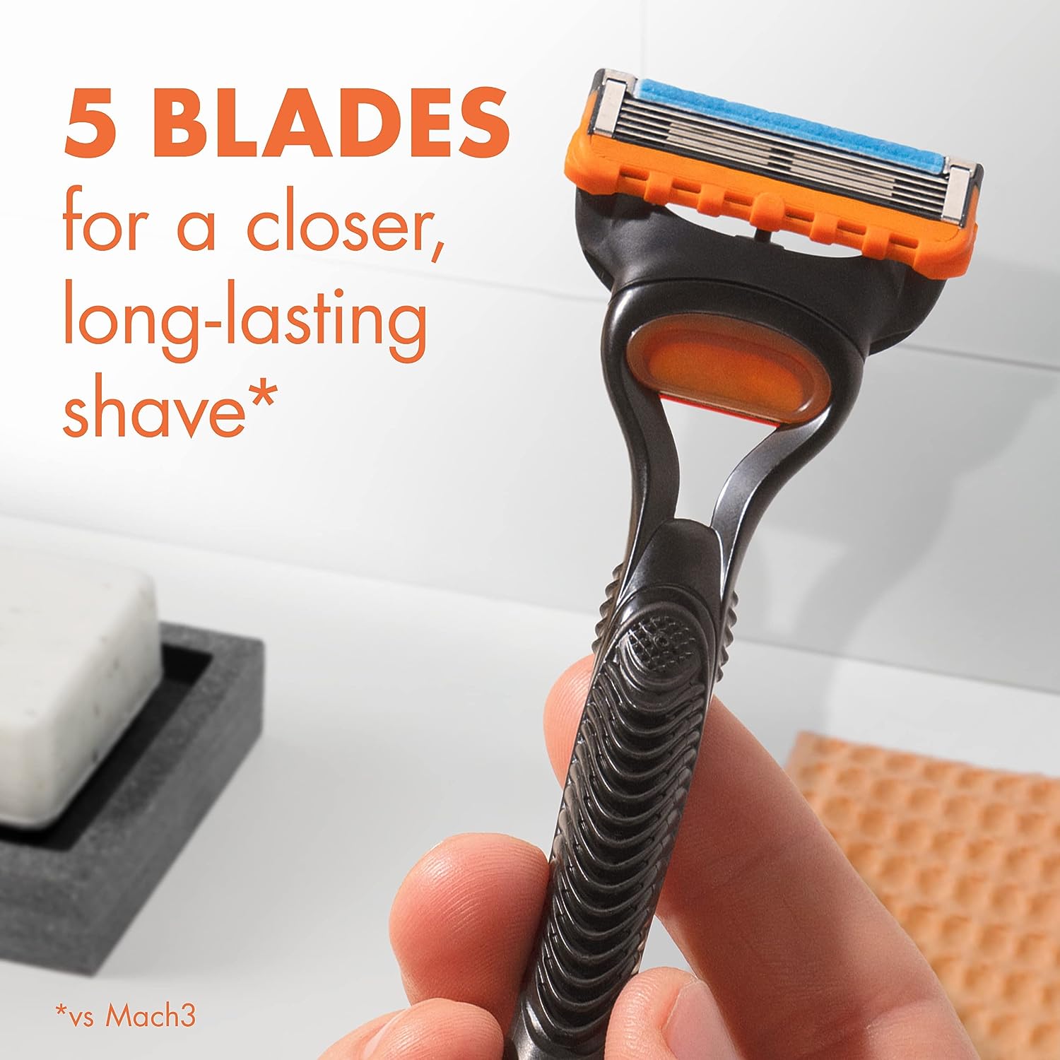 Gillette Fusion5 Mens Razor Blade Refills, 8 Count, Lubrastrip for a More Comfortable Shave