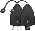Car Key Case, 2PCS Creative Pull-Out Key Sleeve Keychain Bags, PU Leather Large-Capacity Protective Key Holder Hook (Black)