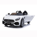 kids Ride On Toys 12 Volt Car, URHOMEPRO Electric Power Wheels Car, Ride On Cars for 3-6 Years Toddlers, Ride On Truck Car w/ Remote Control, 3 Speeds, Spring Suspension, LED Light, White, W5673