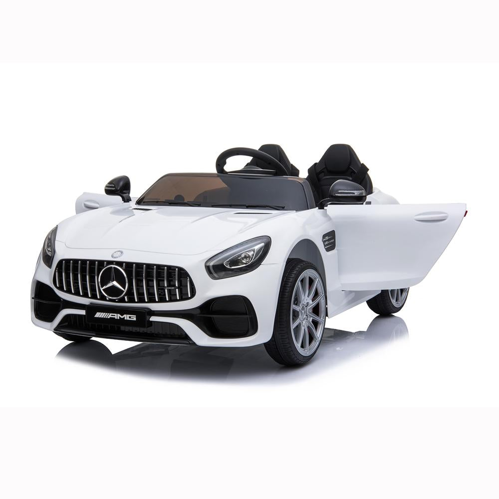 kids Ride On Toys 12 Volt Car, URHOMEPRO Electric Power Wheels Car, Ride On Cars for 3-6 Years Toddlers, Ride On Truck Car w/ Remote Control, 3 Speeds, Spring Suspension, LED Light, White, W5673