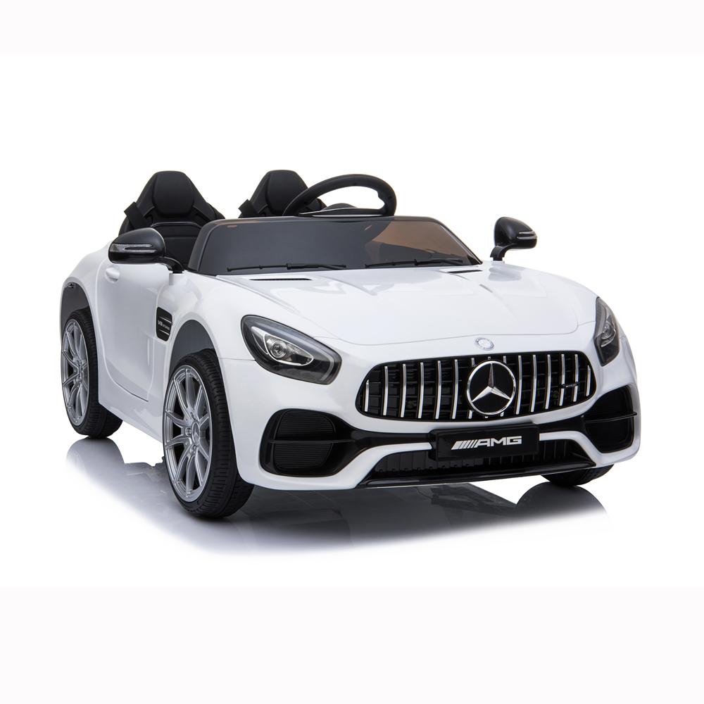 kids Ride On Toys 12 Volt Car, URHOMEPRO Electric Power Wheels Car, Ride On Cars for 3-6 Years Toddlers, Ride On Truck Car w/ Remote Control, 3 Speeds, Spring Suspension, LED Light, White, W5673