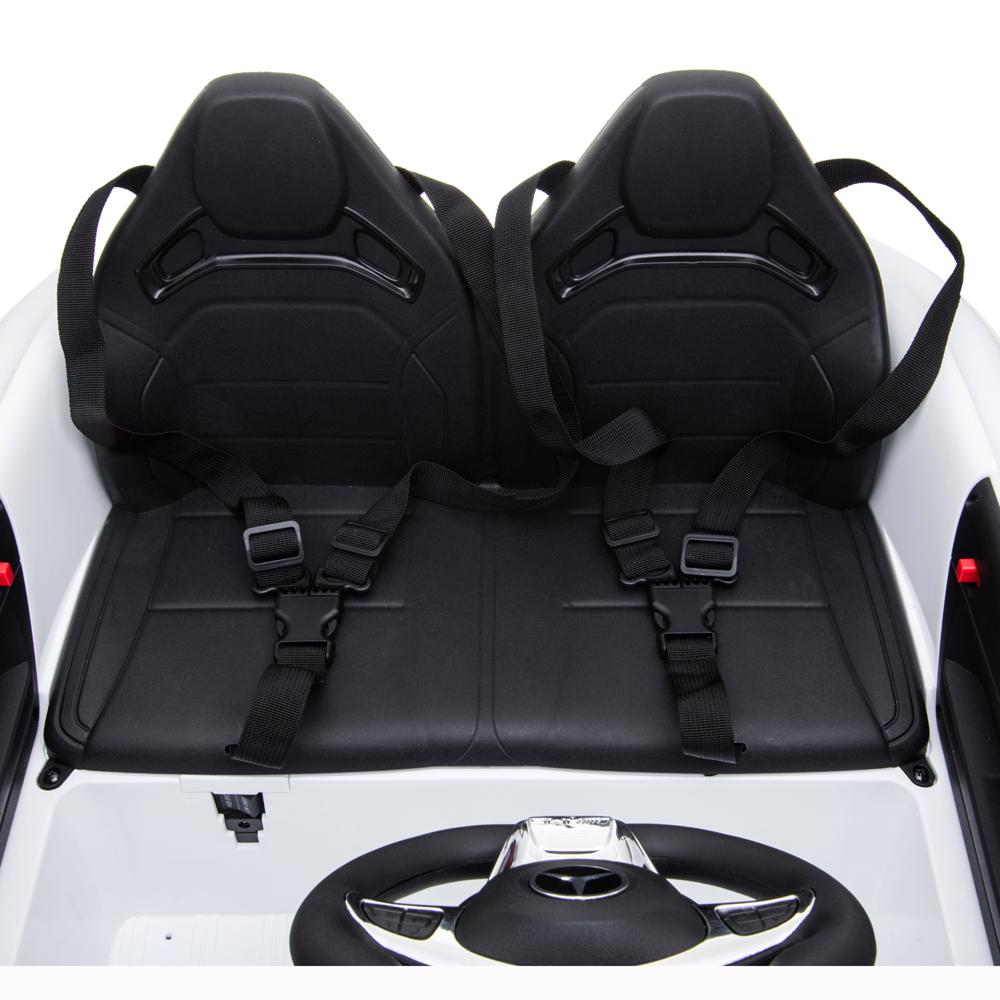 kids Ride On Toys 12 Volt Car, URHOMEPRO Electric Power Wheels Car, Ride On Cars for 3-6 Years Toddlers, Ride On Truck Car w/ Remote Control, 3 Speeds, Spring Suspension, LED Light, White, W5673
