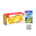 Nintendo Switch Lite Yellow Bundle with Legend of Zelda: Link's Awakening NS Game Disc and Mytrix Microfiber Cleaning Cloth - 2019 Game!