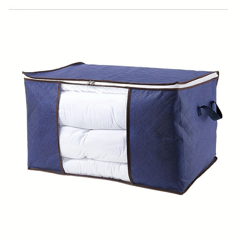 LarClothes StoraBag, Clothes Organizer With Handle &amp; Clear Window, StoraBins Containers For Comforters &amp; Blankets