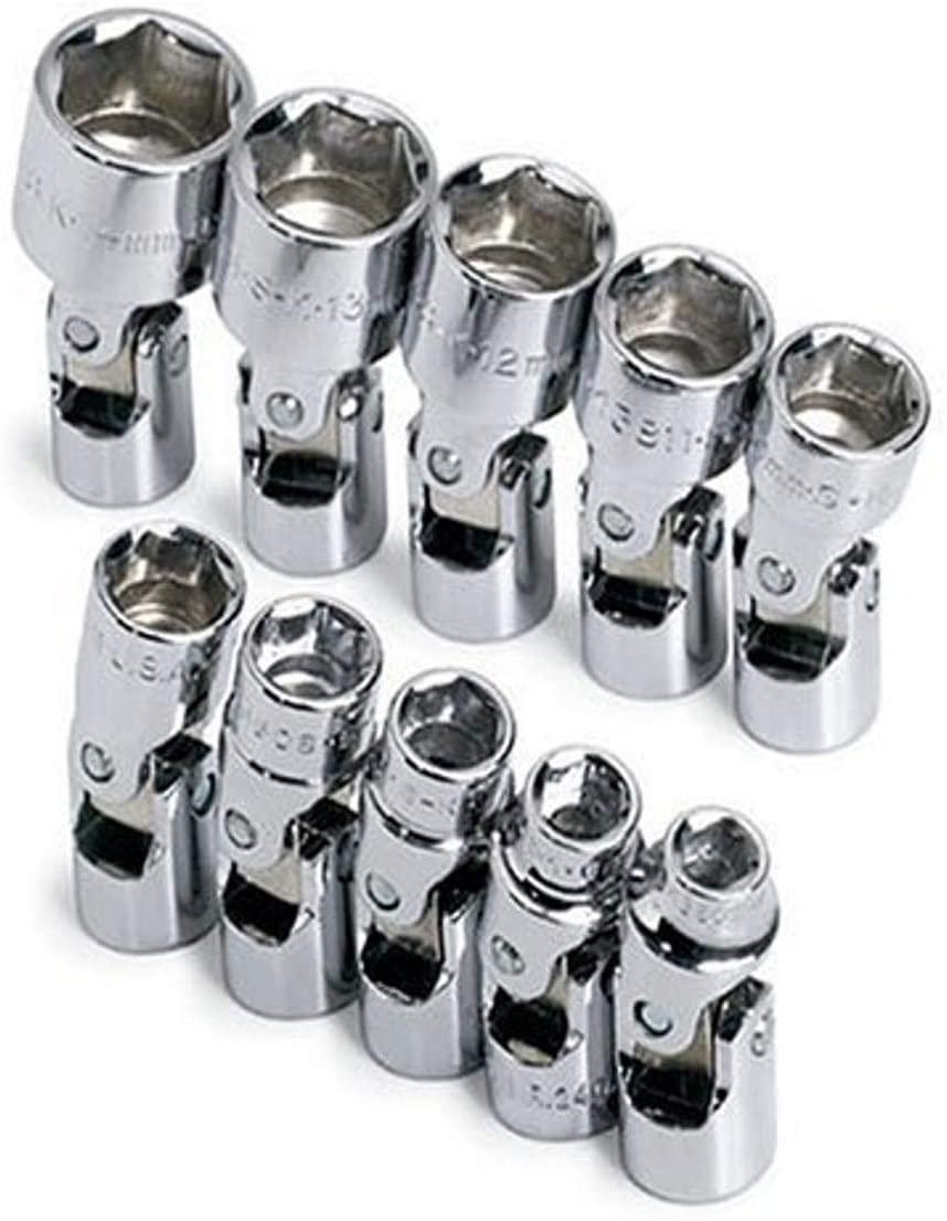 SK 1335 10 Piece 1/4-Inch Drive 6 Point 4-Millimeter to 14-Millimeter Flex Socket Set