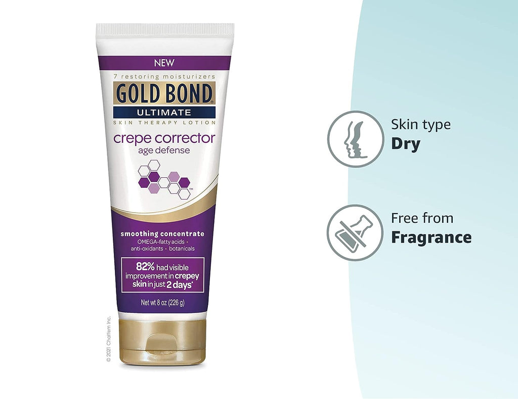Gold Bond Age Renew Crepe Corrector Body Lotion, Replenishing &amp; Smoothing Formula, 8 oz.