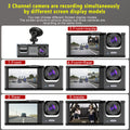 3 Lens Car Dashcm Car Camera Car Black Box 3 Camera Dash Cam Front,Inside,Rear,1080P