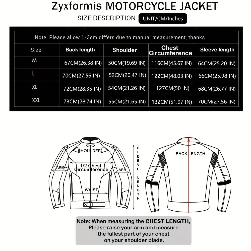 Motorcycle Jacket Motorbike Biker Waterproof Jackets Windproof Full Body Protective Gear CE Armoured Summer Winter For Men