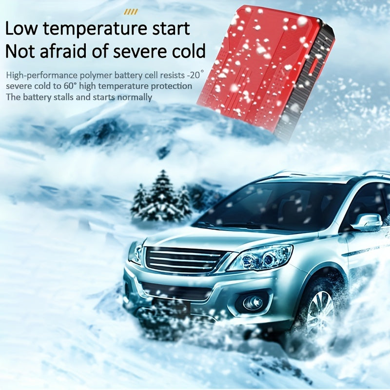 6000mAh Portable Emergency Car Jump Starter: Boost Your Petrol Or Diesel Vehicle Instantly!
