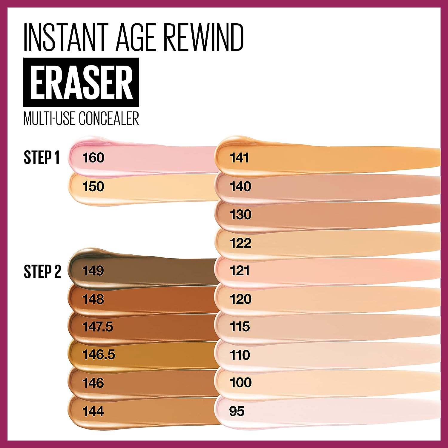 Maybelline New York Instant Age Rewind Eraser Dark Circles Treatment Multi-Use Concealer, 149, 1 Count (Packaging May Vary)