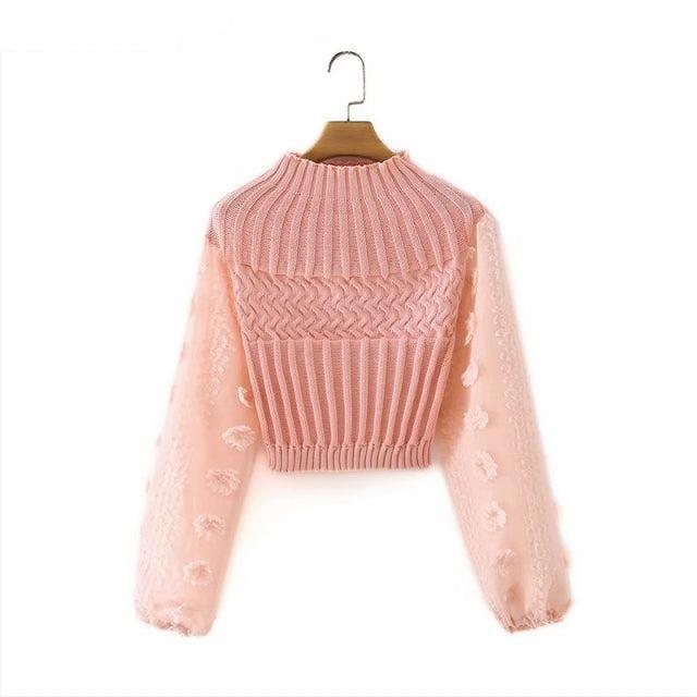 knitted patchwork sweater