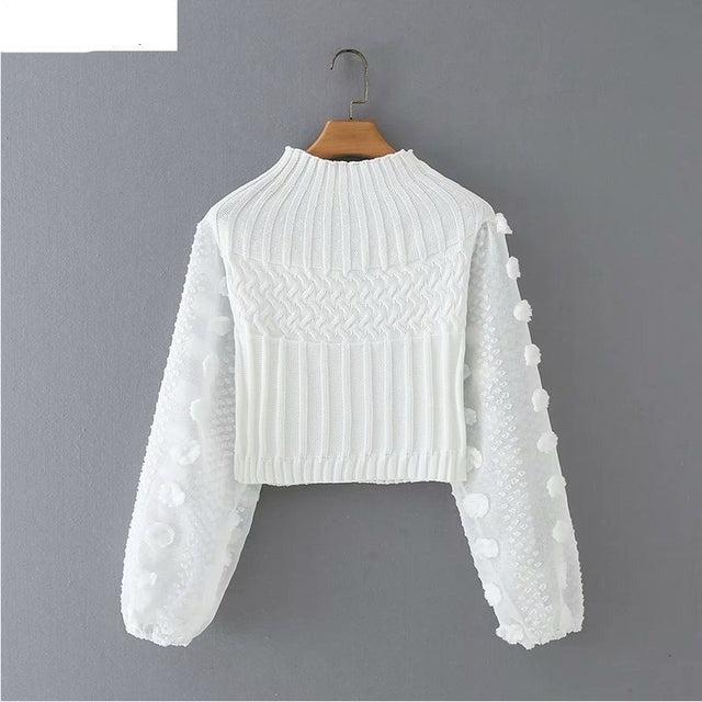 knitted patchwork sweater
