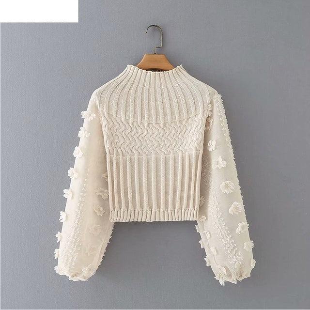 knitted patchwork sweater