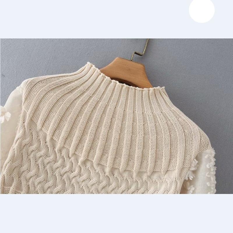 knitted patchwork sweater