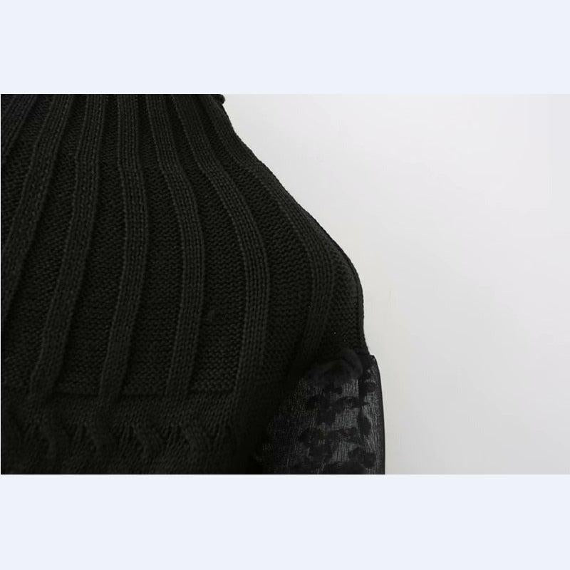 knitted patchwork sweater
