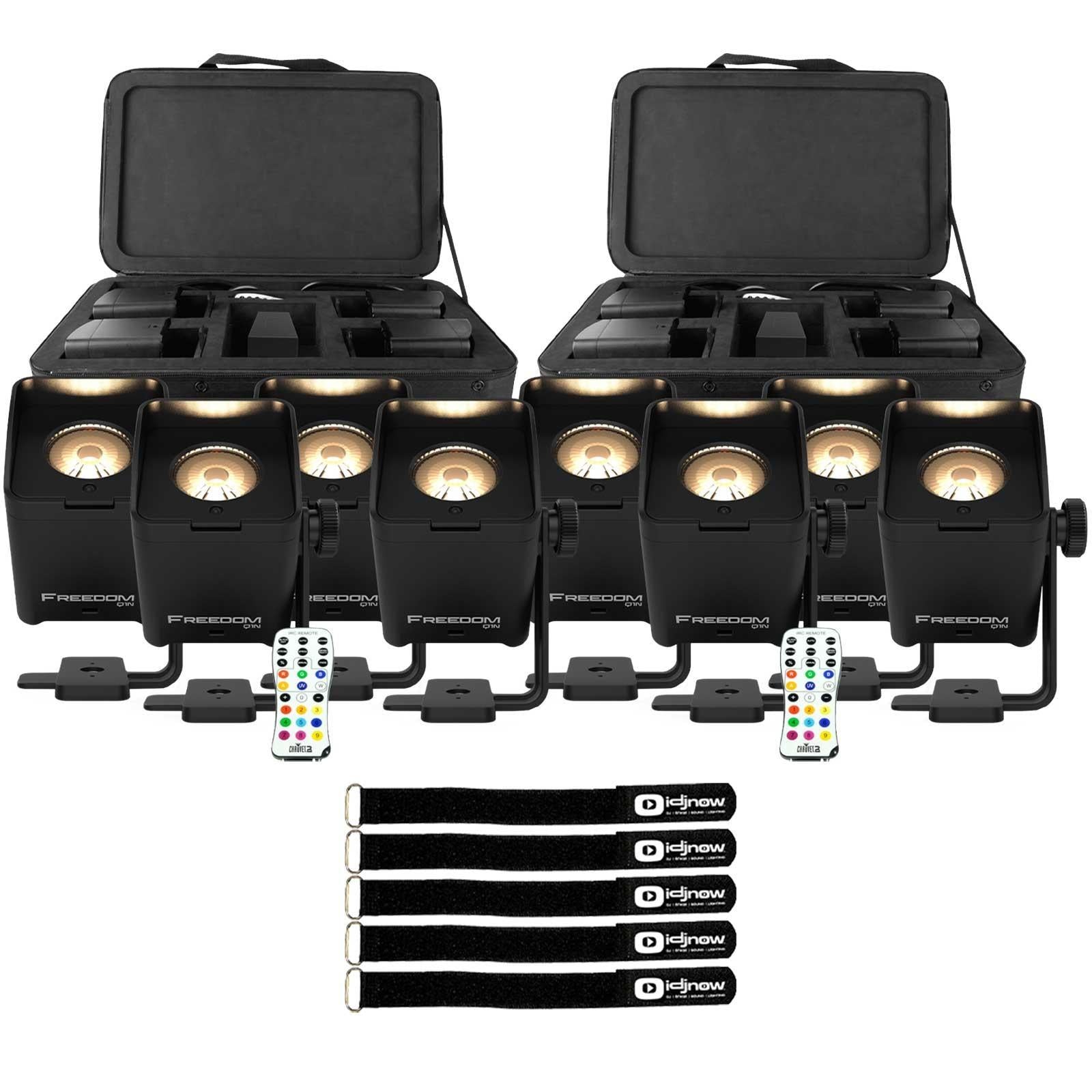 Chauvet DJ Freedom Q1N Pin Spot RGB+WW Light Systems Package