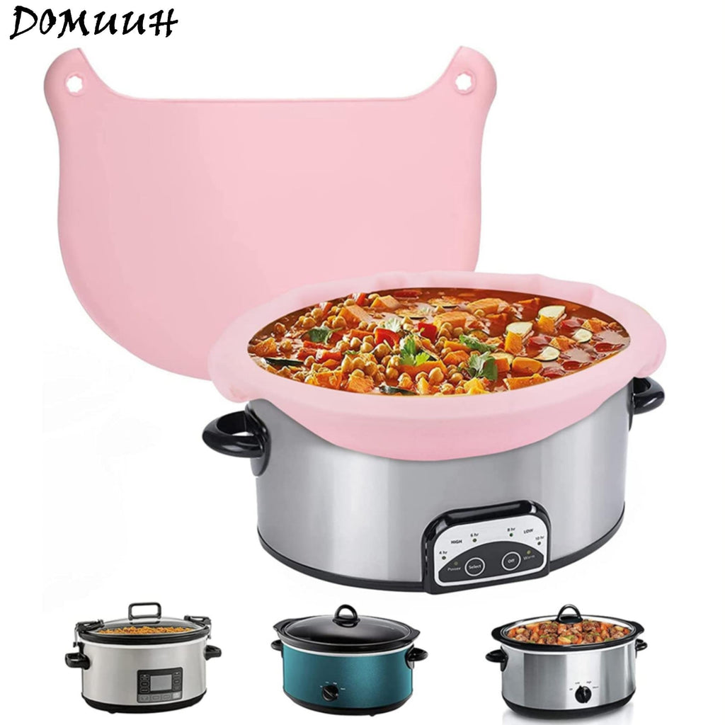 Silicone Slow Cooker Liners, Reusable CooLiner For 6-8 Quarts Slow Cooker, Leakproof Dishwasher Safe Cooker Bags Liners For Oval Or Round 7 8QT Slow Cooker.