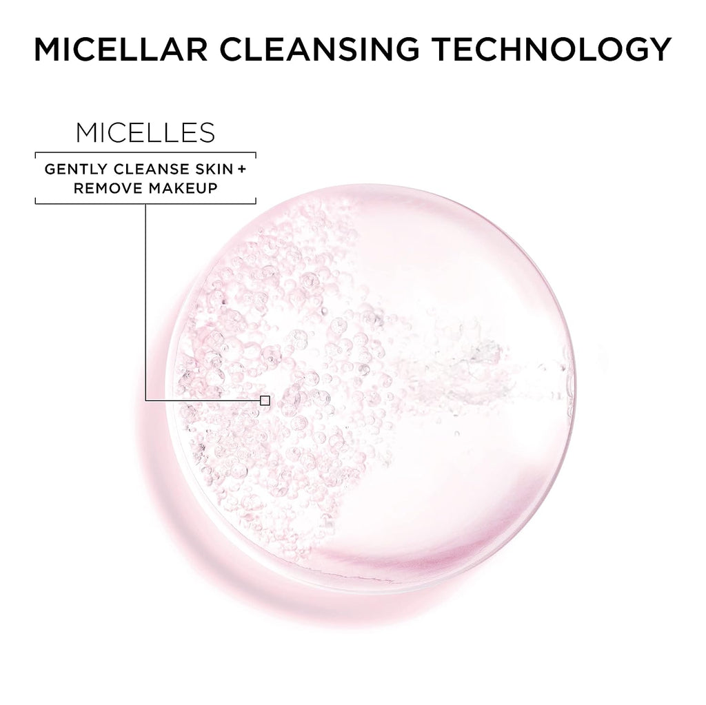 Garnier SkinActive Micellar Cleansing Water, All-in-1 Makeup Remover and Facial Cleanser, For All Skin Types, 3.4 Fl Oz (100mL), 1 Count (Packaging May Vary)