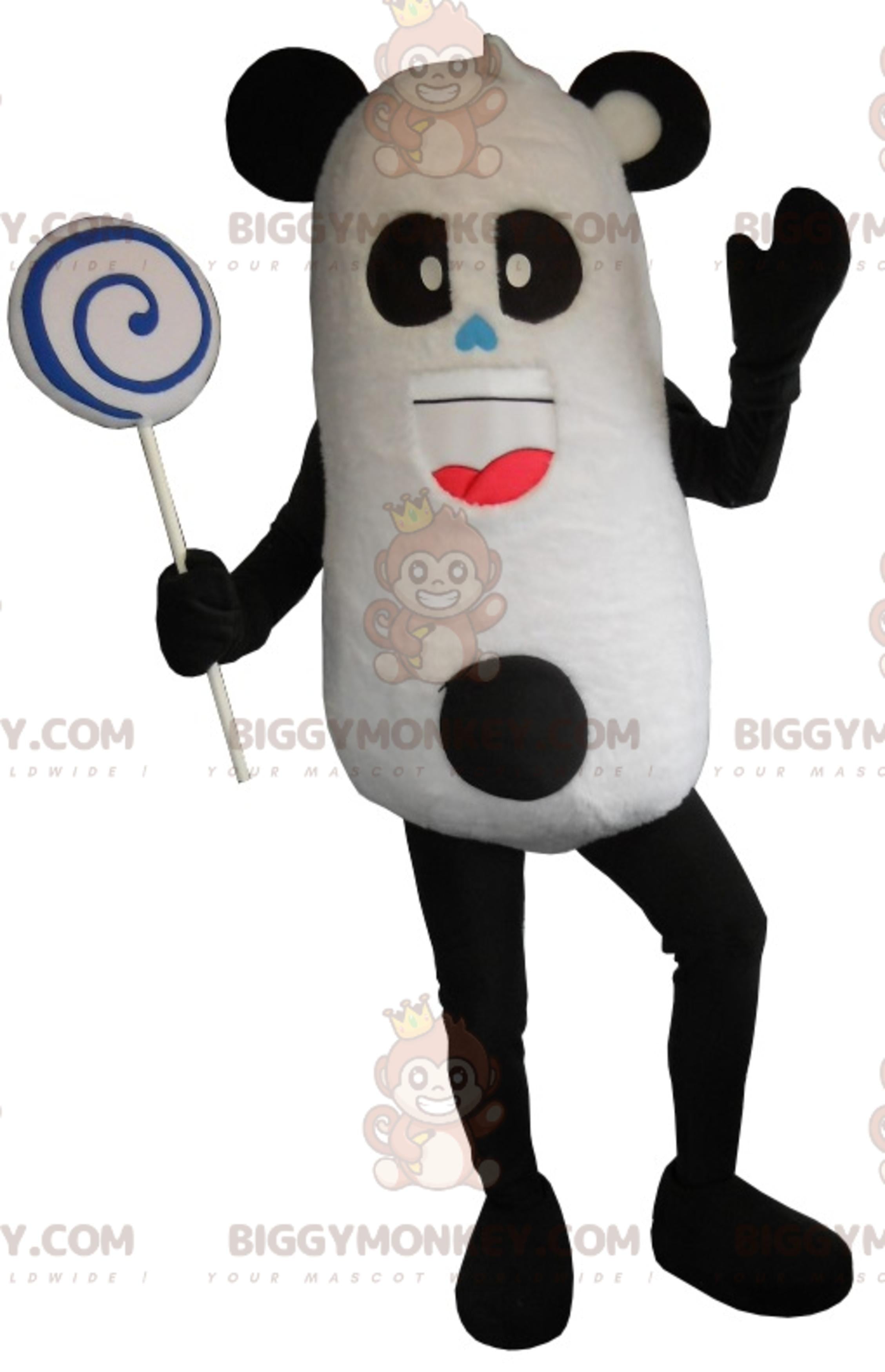 Very Fun Black and White Panda BIGGYMONKEYMascot Costume